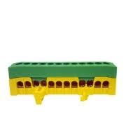 Insulated brass terminal block 12 x 16 - Green