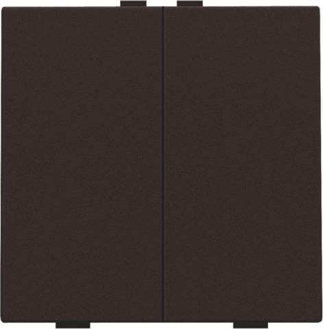 Bouton - poussoir double pour Niko Home control dark Brown