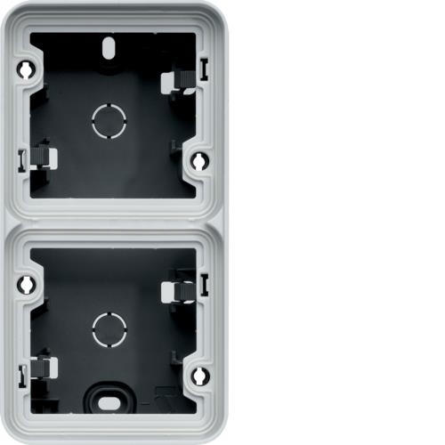 Cubyko box wall double vertical IP55 Grey