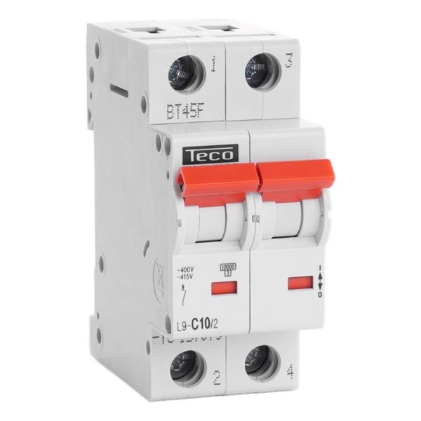 Circuit breaker 2 poles 10A 10kA curve C