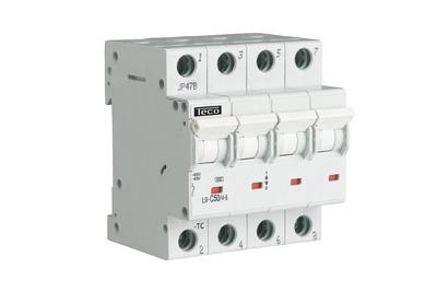 Circuit breaker 4 poles 25A 10kA curve D