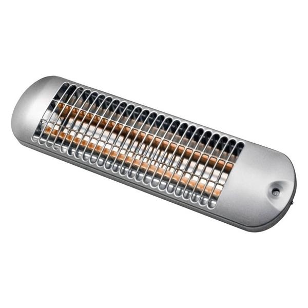 Bathroom heater 600 - 1200W with pull switch Silver grey IP24