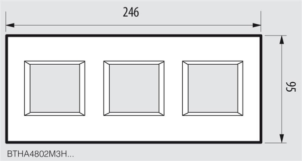 Axolute - afdekplaat 2 modules . Wit glas