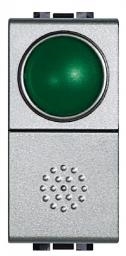 Push - button 10A + Green lampholder