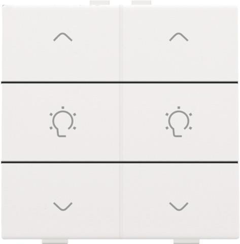 Double dimming control for Niko Home Control, White coated