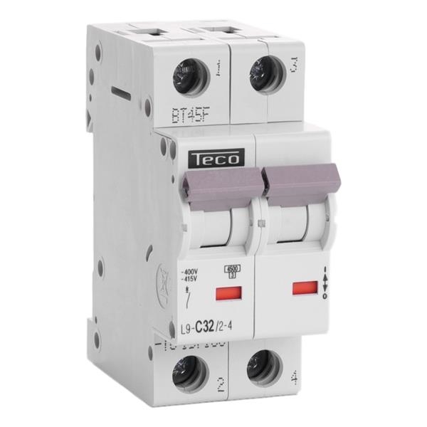 Circuit breaker 2 poles 32A 4.5kA C curve