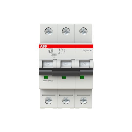 Automaat VY30 3 polig curve C 20A 3kA