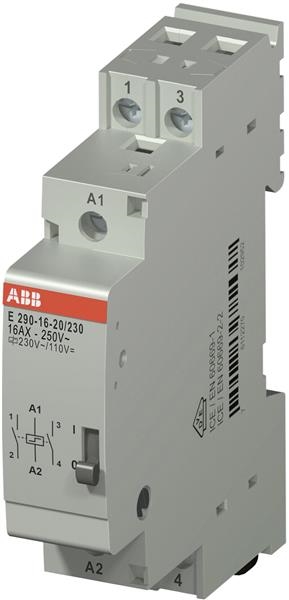 Latching relay E290 series 2NO, 16A, 230Vac / 110Vdc