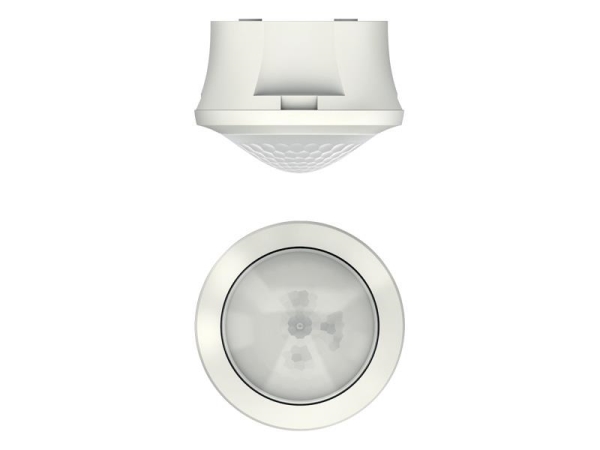 Détecteur de présence Blanc apparent 360° 2 canaux 8m IP54 80W Led