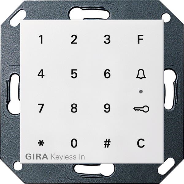 Gira keyless In keypad System 55 pure White mat