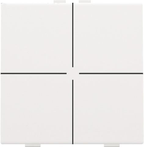 Bouton - poussoir quadruple pour Niko Home control White Steel