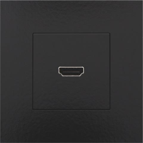 Finishing set with HDMI - to - HDMI connection, Bakelite® piano Black coated