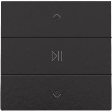 Commande audio simple avec Led pour Niko Home control Bakelite Black