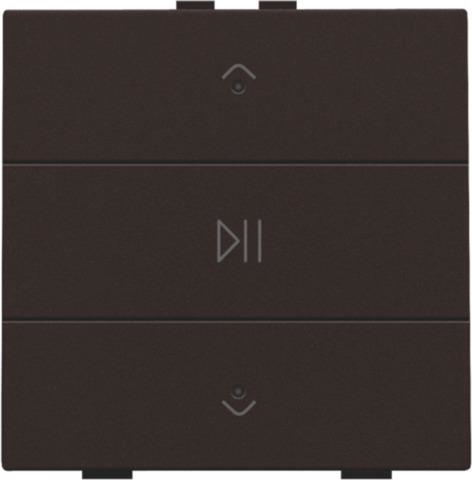 Commande audio simple avec Led pour Niko Home control dark Brown