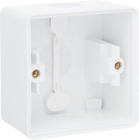 Splashproof surface - mounting box with two single flexible inputs for flush - mounting one function