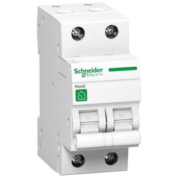 Resi9 disjoncteur modulaire 2 pôles 32A 400V courbe C pouvoir de coupure = 3000A