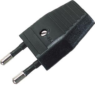 Male 2 poles plug - 2,5A - Black