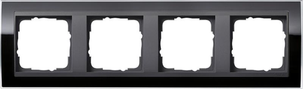 Cover frame 4 gang intermediate frame Anthracite Gira Event Clear Black