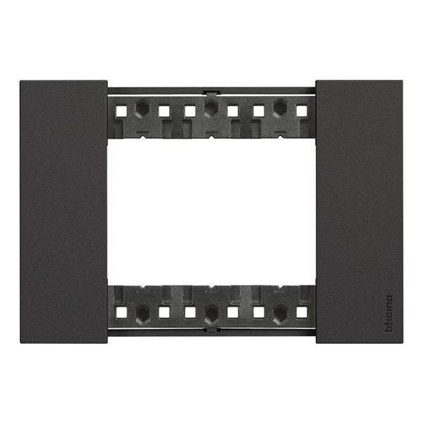 LNow - cover plate 3 modules Black