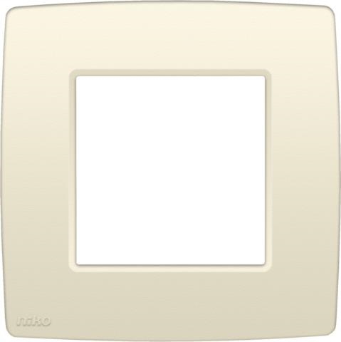 Single flush surround plate Original Cream