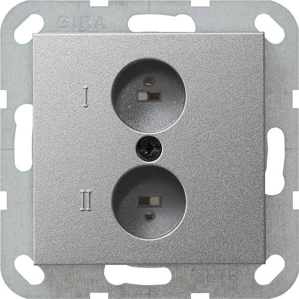 Stereo speaker socket System 55 colour Aluminium