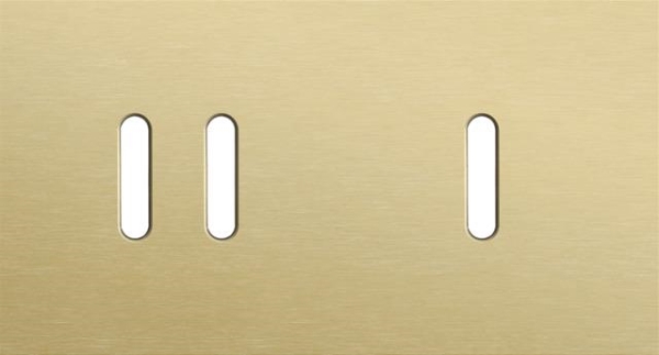 Double cover plate, horizontal 71 mm center distance, for a double switching function and a single s