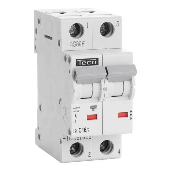 Circuit breaker 2 poles 16A 10kA curve C