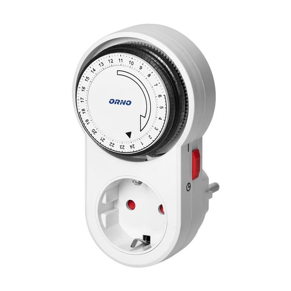 Mechanical timer, Schuko Programmer for setting the time of on / off switching of electrical devices