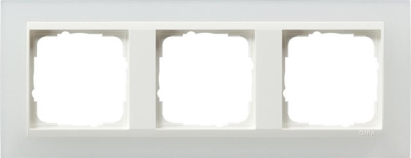 Cover frame 3 gang intermediate frame pure White Gira Event opaque White