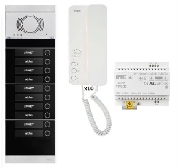 Kit audio 10 appartementen voorgeprogrammeerd