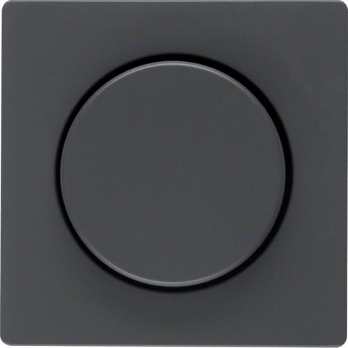 Centre plate for rot. dimmer / potentiometer, setting knob, Q.1 / Q.3, Anthracite velvety