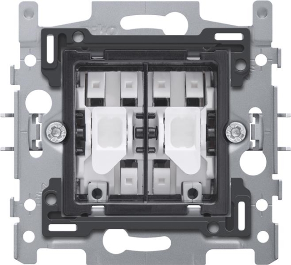 Switch base for shutters, electrical separation, 10A X / 250Vac, quick connection, claw fixing, for