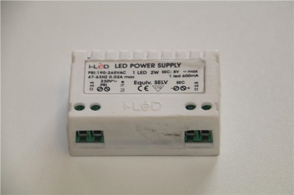 Led driver 2W 230 Vac / 8Vdc 600mA