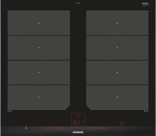 Table de cuisson iQ700 Induction 60cm, flex, 4 zones (2 flex.), fryingSensor, boost, timer, dual lig