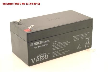 Batterie Acide - Plomb 12V 3000mAh longueur 134mm largeur 67mm hauteur 59mm