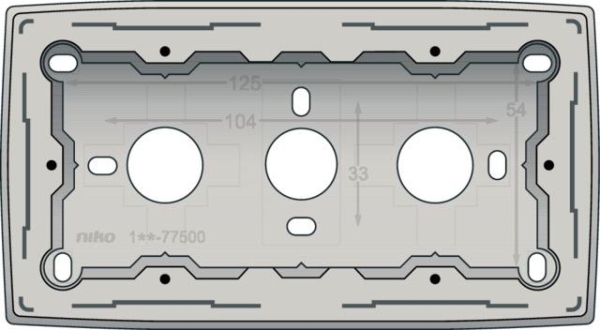 Boîte double en saillie pour tous les appareils de la série Original Light Grey