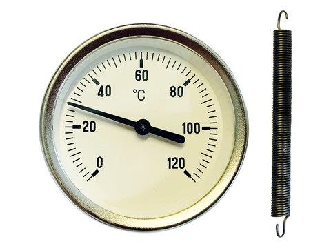 Thermomètre d'applique Blanc 0 - 120°C diamètre 63mm