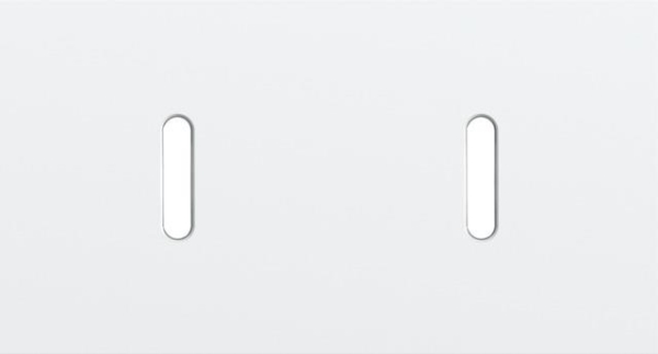 Double cover plate, horizontal 71 mm centre distance, for two single switching functions, Niko Rocke