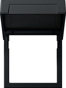 Mounting frame hinged cover System 55 Black mat