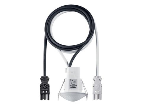 Détecteur de présence Blanc encastré 360° 1 canal 8m IP54 80W Led connecteur Wieland