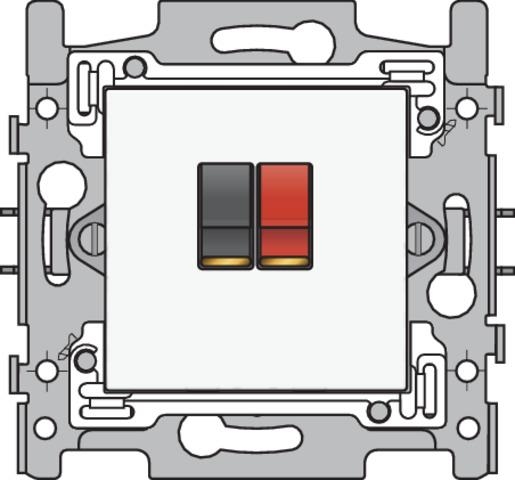 Enkelvoudige luidsprekeraansluiting, sokkel en afwerkingsset Wit