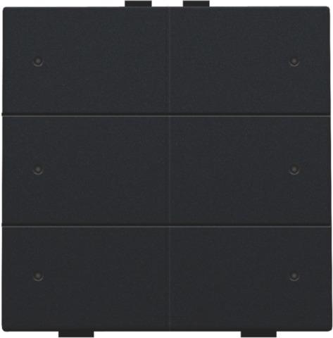 Bouton - poussoir sextuple avec Led pour Niko Home control Black Coated