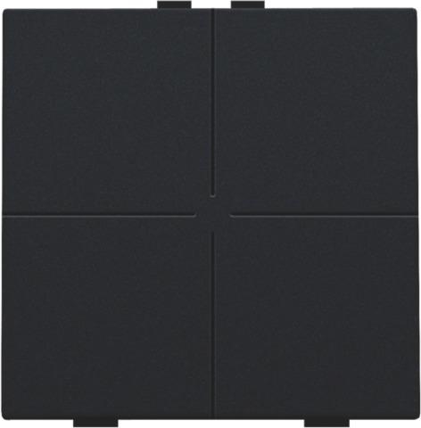 Viervoudige drukknop voor Niko Home control Black Coated