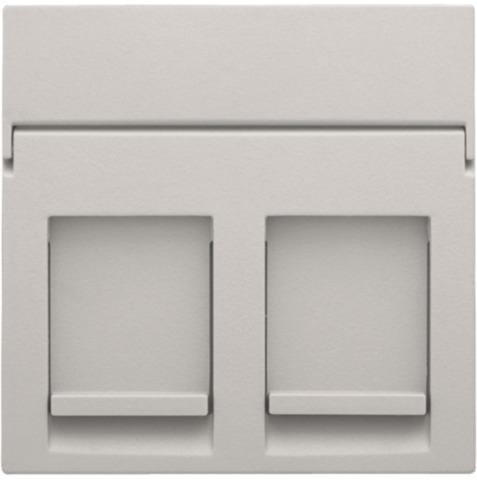 Central plate data 2 x RJ, light Grey