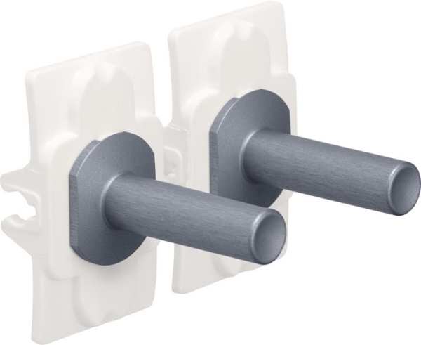 Ensemble Niko toggle pour des fonctions d'interrupteur double, Aluminium Bleue Gris brossé