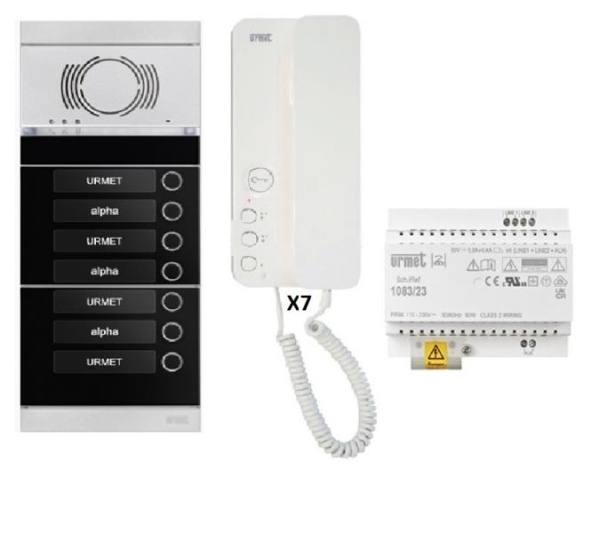 Kit audio 7 appartementen voorgeprogrammeerd