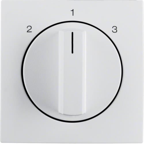 Enjoliveur avec bouton rotatif pour interrupteur 3 paliers sans position "0" S.1 / B.3 / B.7 Blanc p