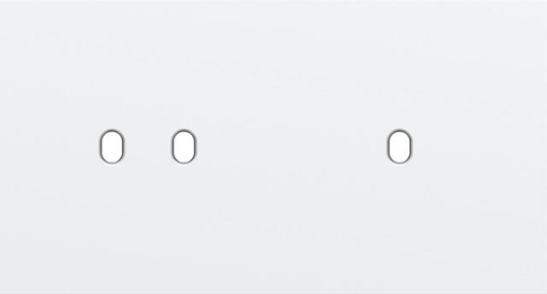 Double cover plate, horizontal 71 mm centre distance, for a double switching function and a single s