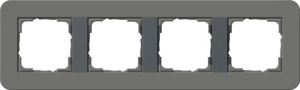 Cover frame 4 gang Gira E3 dark Grey / Anthracite