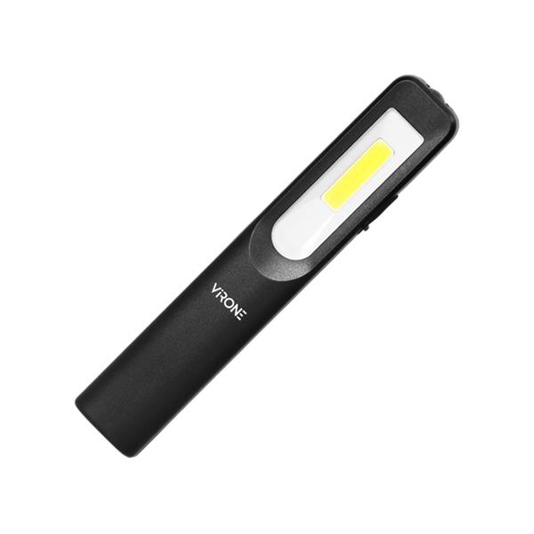 Led werkplaatslamp 3W 200lm + 3W 50lm, 1200mAh, 3 werkstanden: 100%, 50%, frontdiode, magneet, clip